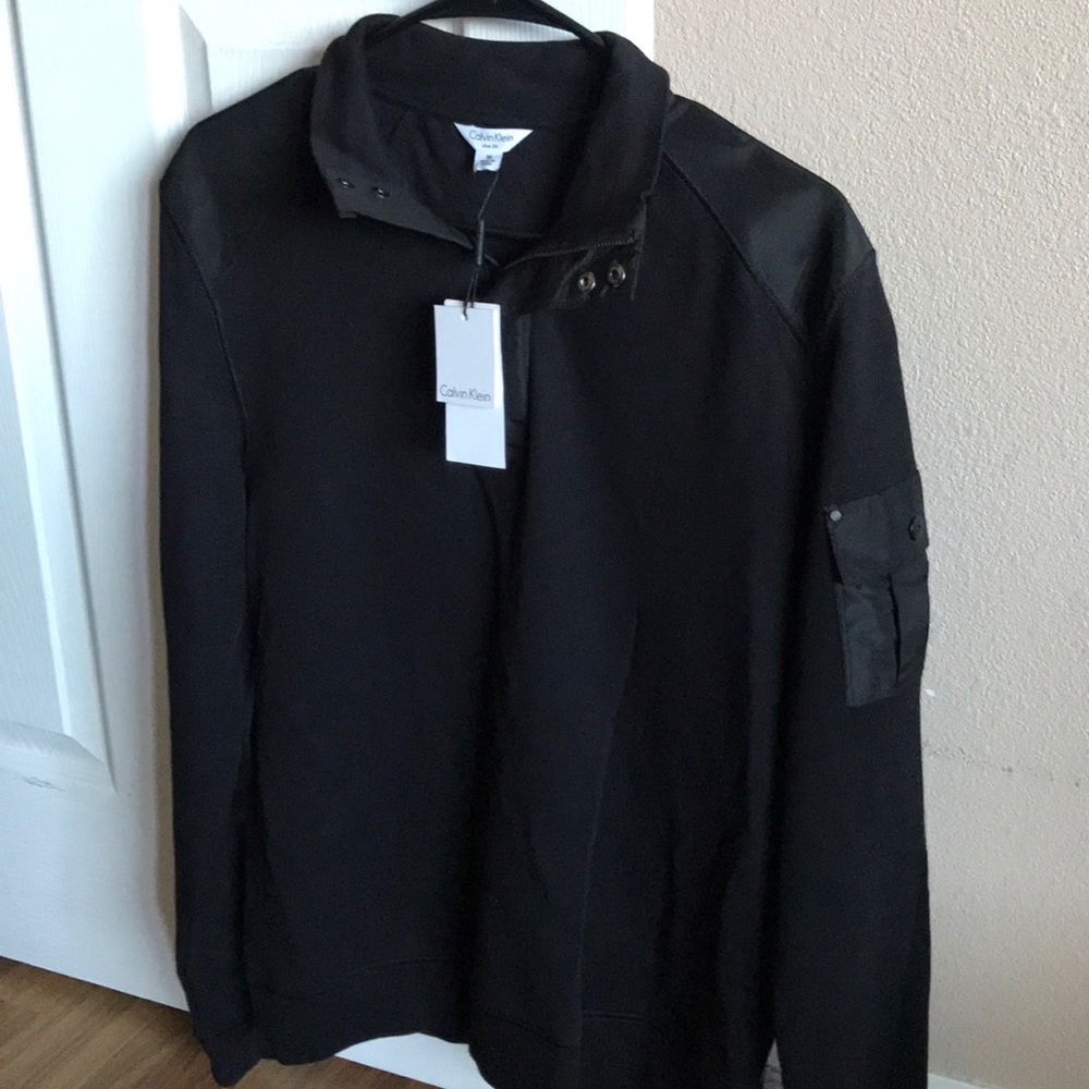 NWT Calvin Klein Black Long Sleeve Sweater
